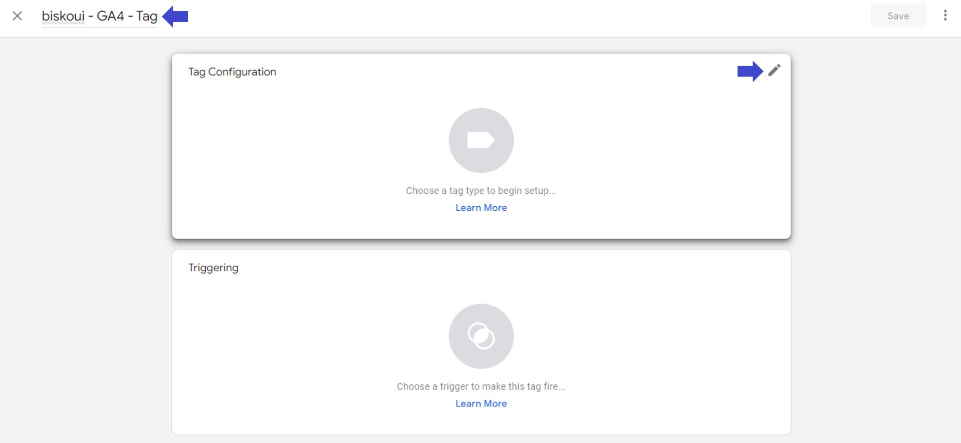 Configuring the tag in Google Tag Manager